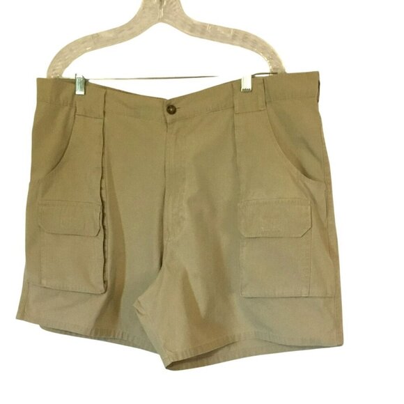 Woolrich Men's Cargo Hiking Shorts Khaki Size 40 100% Cotton Fishing Climbing - Picture 5 of 10
